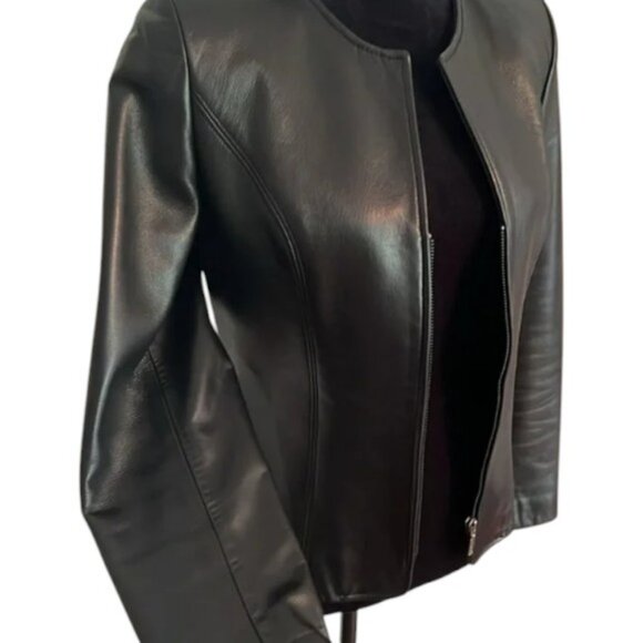 ID. Collection leather jacket size 4 - Picture 3 of 6